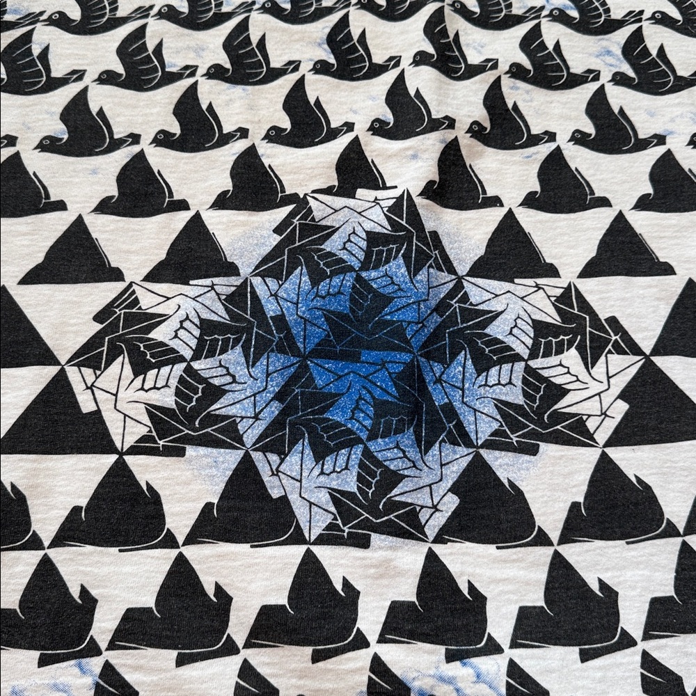 Early 1990’s M.C. Escher AOP Vintage Single Stitch T-Shirt Andazia - Picture 4 of 16